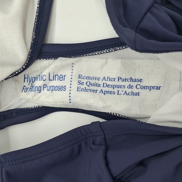 Draper James RSVP V-Neck Scallop Tankini Set Navy Blue S - Picture 11 of 13